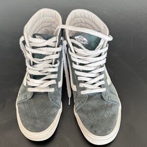 Vans Suede Sk8-Hi Sage Green and White